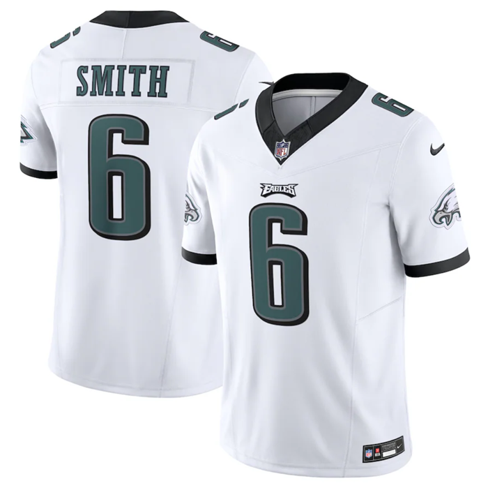 Philadelphia Eagles #6 DeVonta Smith White 2023 F.U.S.E. Vapor Untouchable Limited Stitched Football Jersey